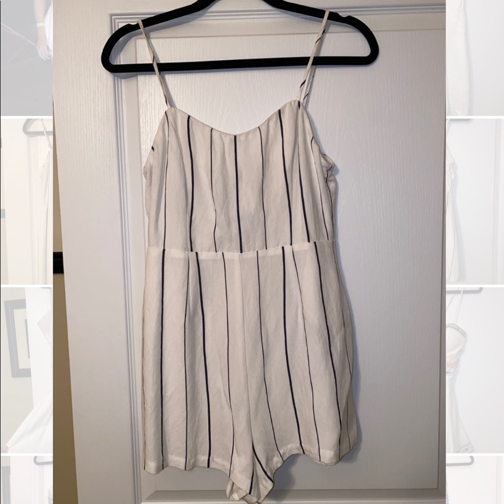 White striped romper